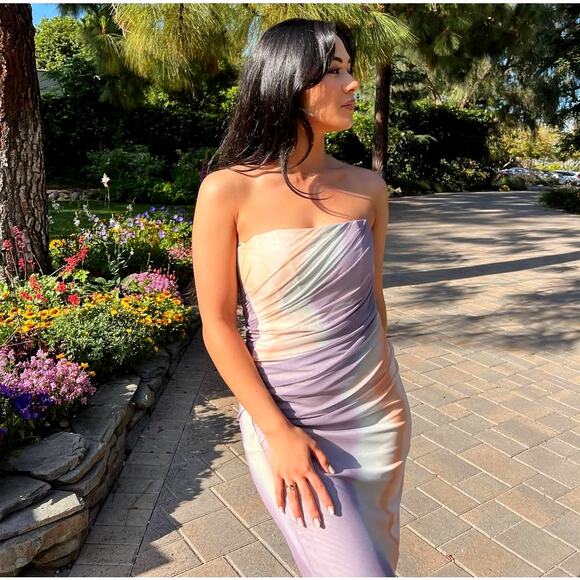 ZARA Ruched Midi Dress NWT - Picture 4 of 16